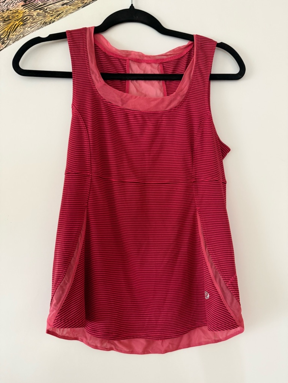 lululemon athletica Pink & Dark Pink Striped Tank Top size removed Like 8